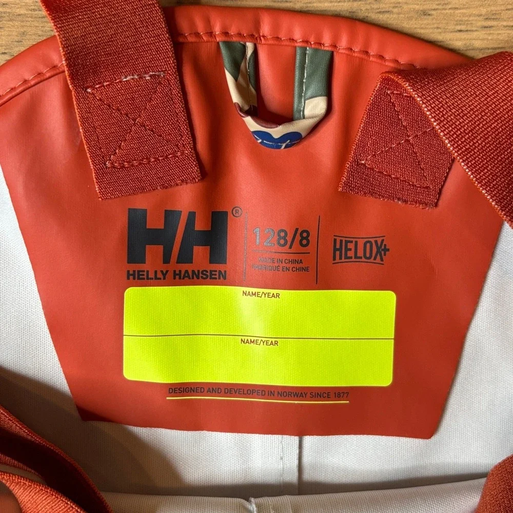 Helly Hansen Rain Suit Kids Size 8 Multi Color Good Woodland Forest Helox+ Set - Picture 11 of 11